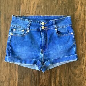 Pink Butterfly Denim Shorts